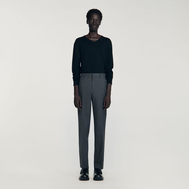 Virgin wool suit trousers