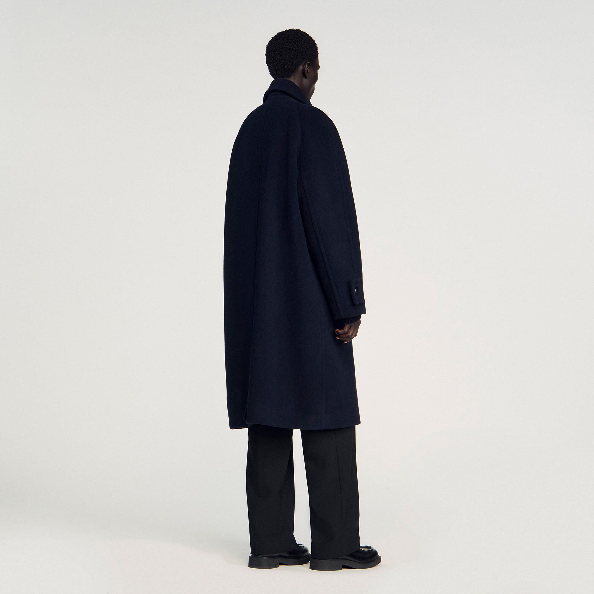 Manteau croisé laine col tailleur