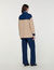 Knit and denim cardicoat