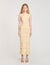 Ruffled knit maxi dress