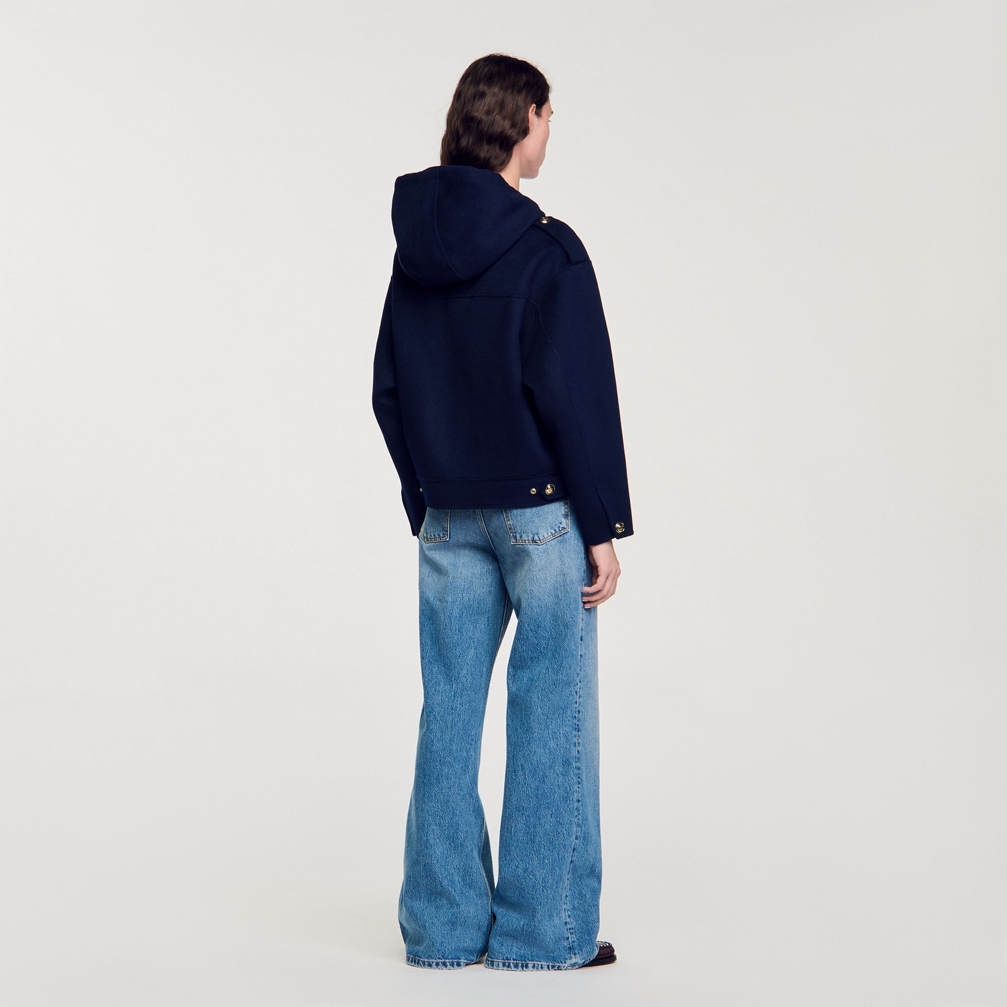 Double-faced wool coat