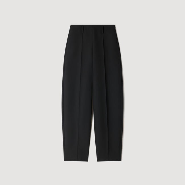 Barrel-leg tweed trousers - Women | Sandro