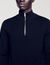 Wool sweater with zipped collar