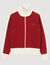 Two-tone knit cardigan