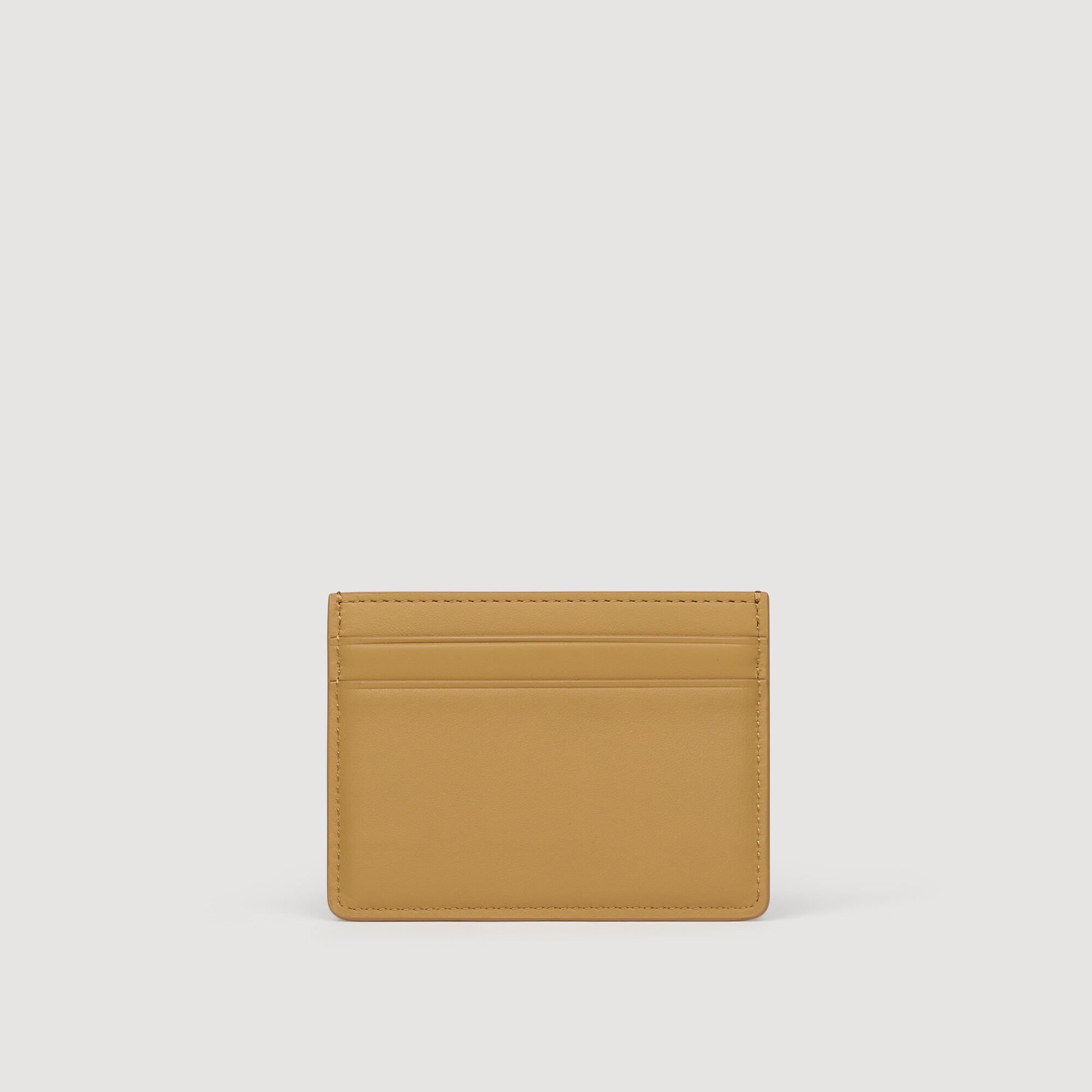 Leather logo card holder