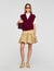 Two-tone wool and cashmere sweater