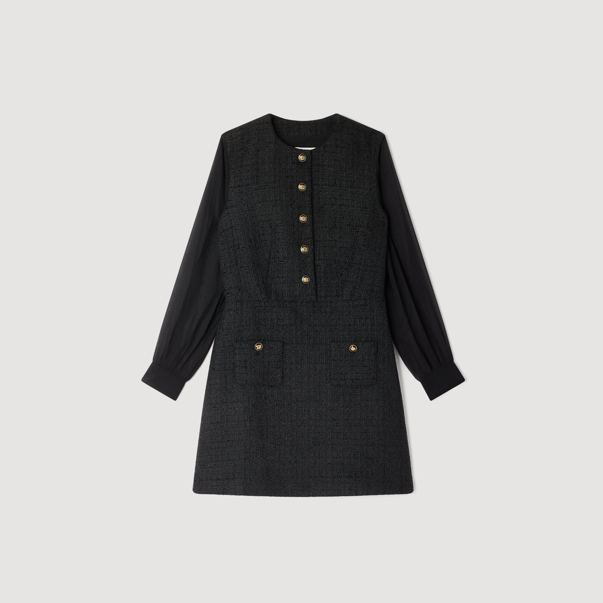 Long-sleeved mini dress
