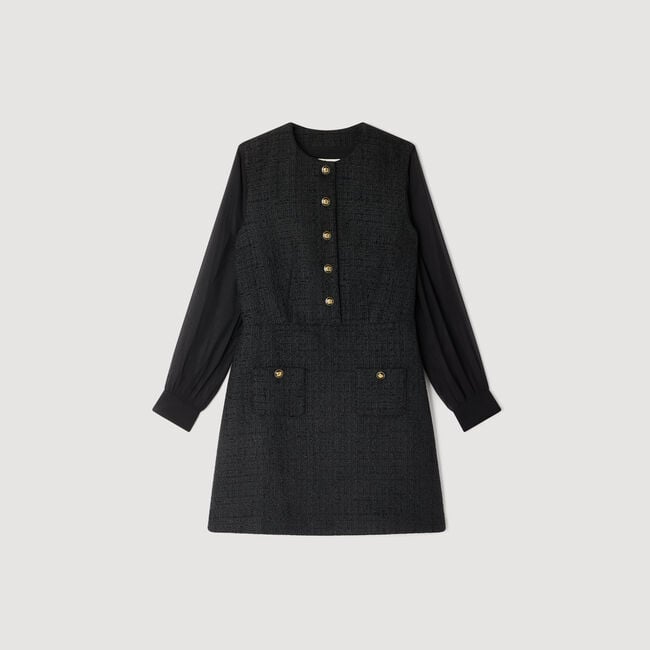 Long-sleeved mini dress