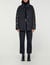 Oversized coat with eyelets