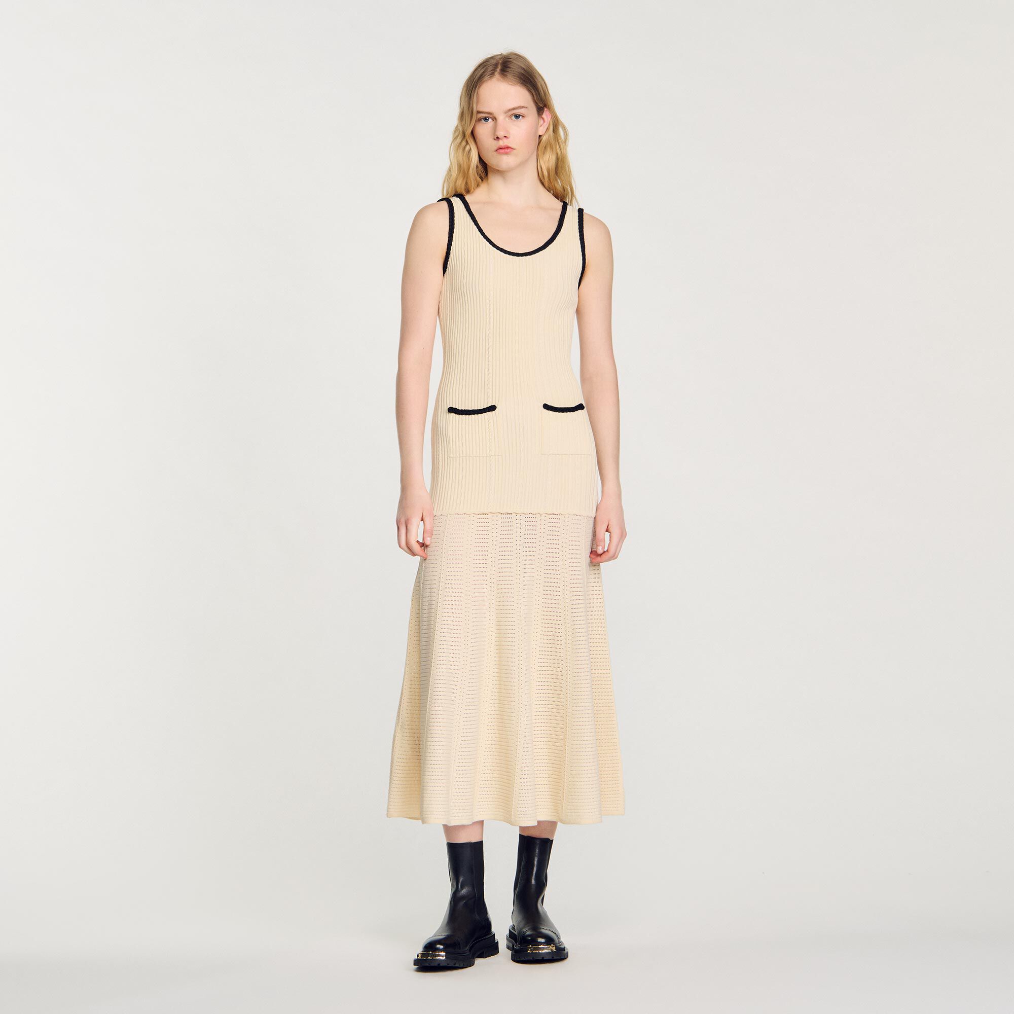 Pointelle knit dress