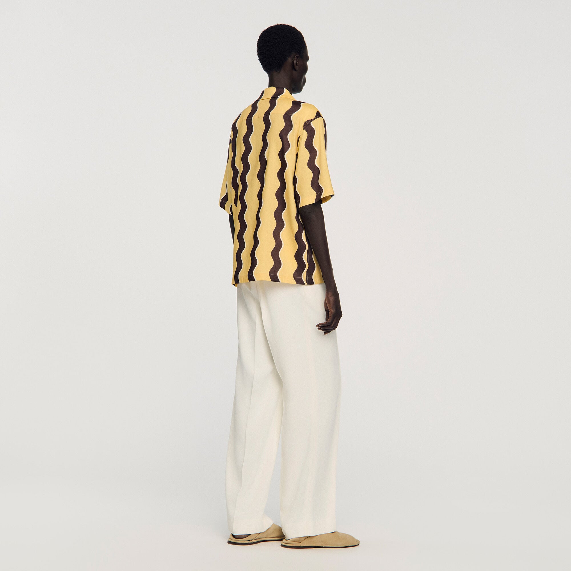 Printed linen shirt