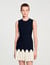 Two-tone mini knit dress