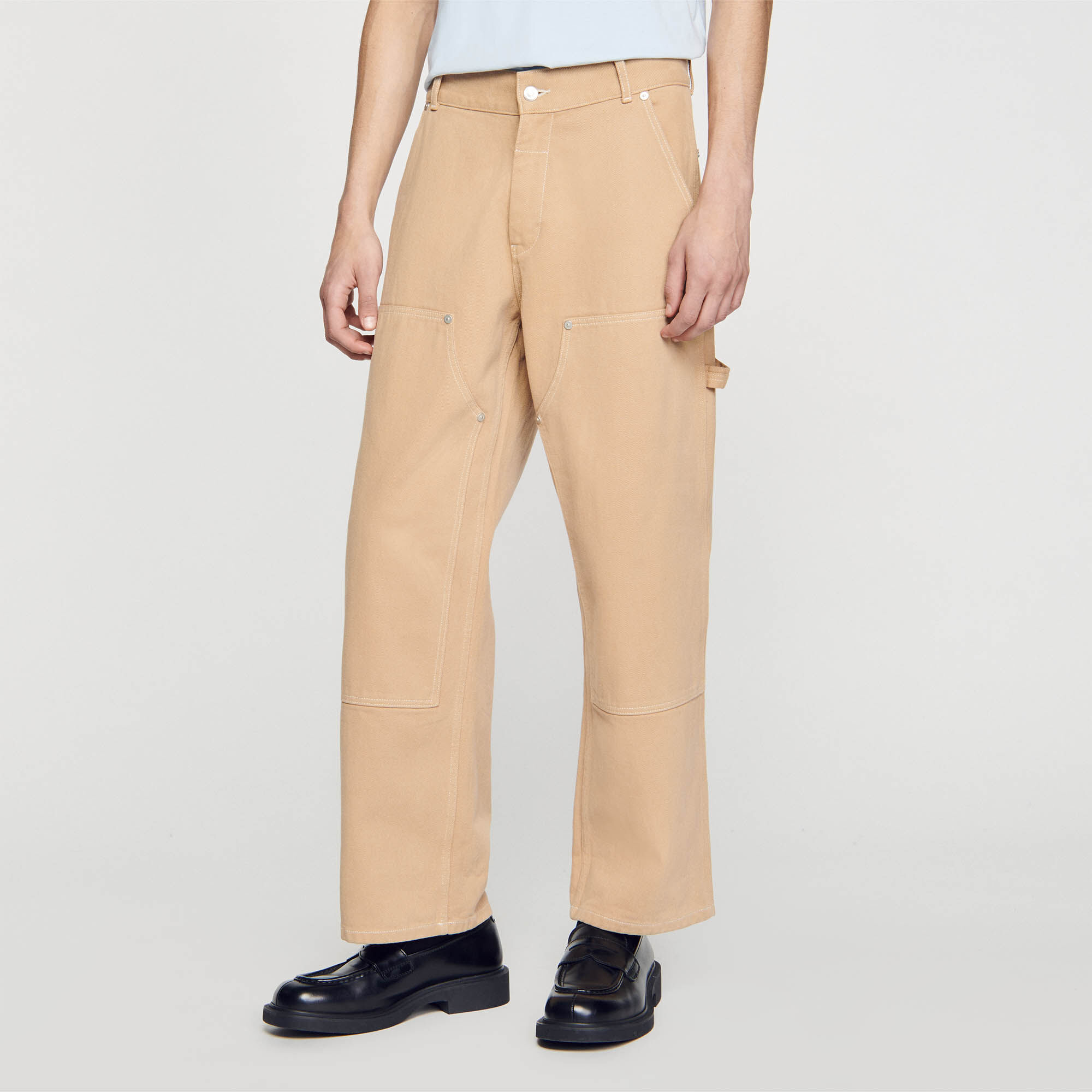 Cotton canvas carpenter trousers
