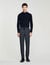 Elasticated straight-leg trousers