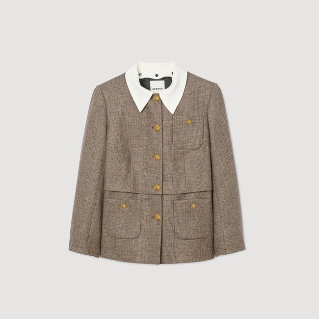 Houndstooth suit jacket