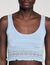 Pointelle knit crop top