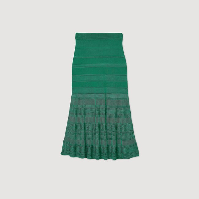 Maxi decorative knit skirt