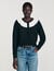 Cardigan with contrast collar