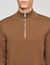 Wool sweater with zipped collar