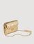 Crackled leather crossbody bag