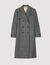 Long checked coat