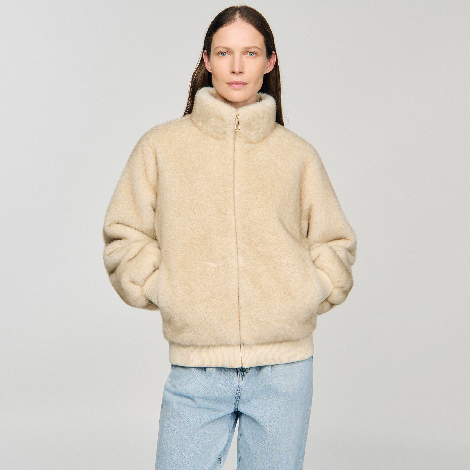 Faux fur jacket
