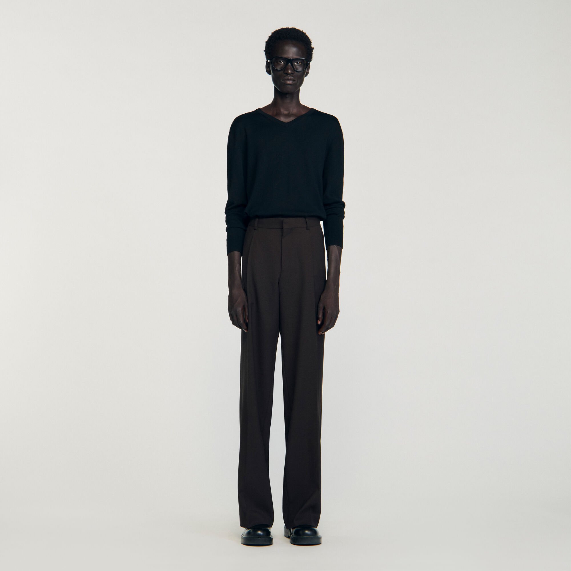Wool suit trousers