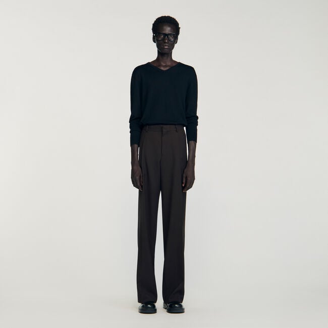 Wool suit trousers