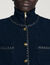 Tweed jacket with removable collar