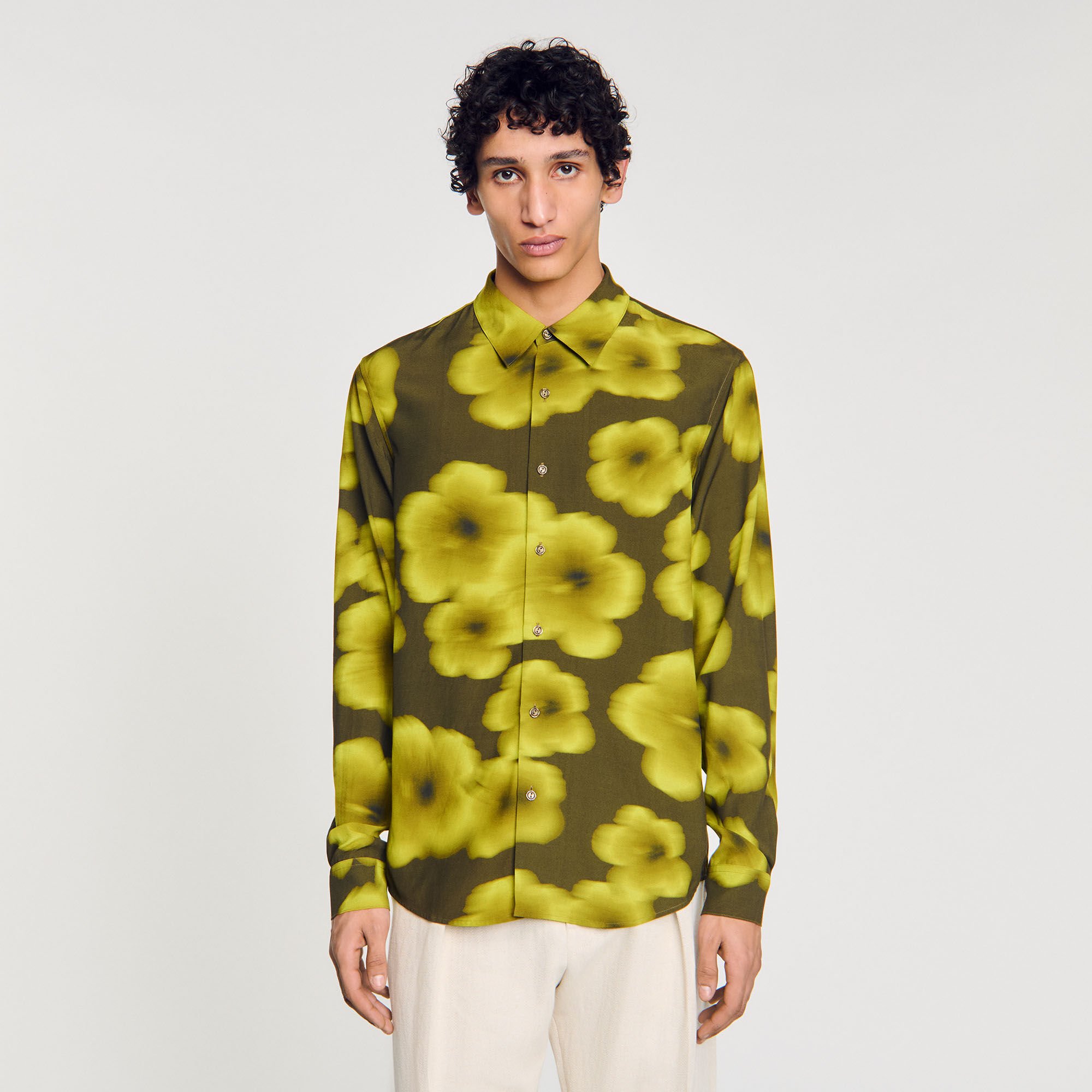 Loose-fit floral shirt
