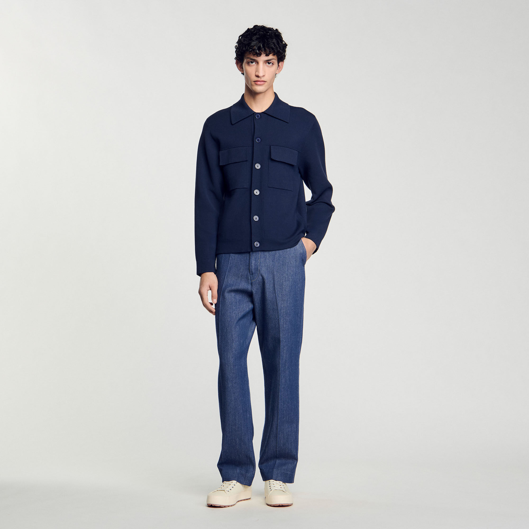 SANDRO ニットジャケット | ブラック | FARFETCH JP
