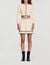 Cropped pointelle knit cardigan
