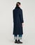 Coat with removable shearling collar
