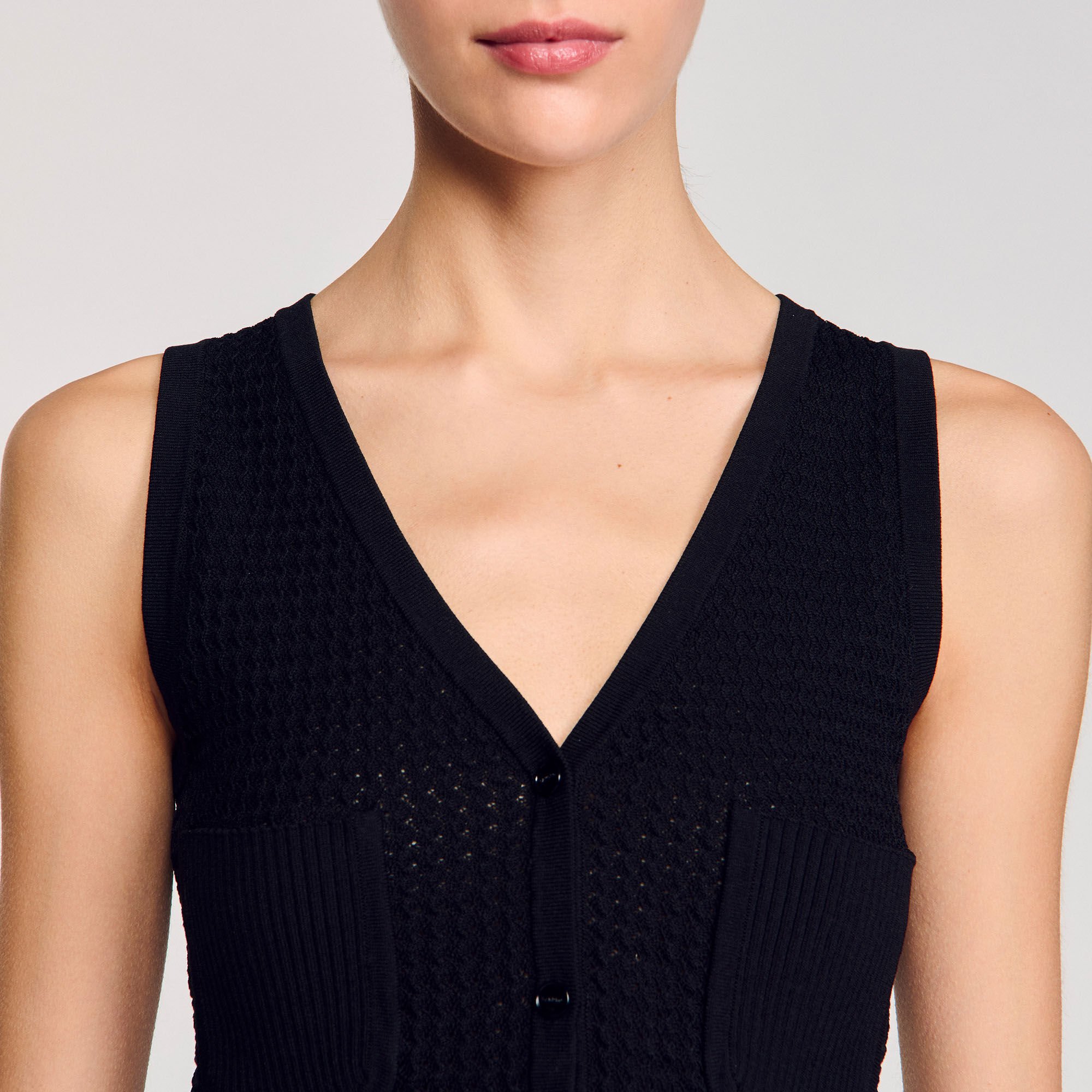 Decorative knit cardigan