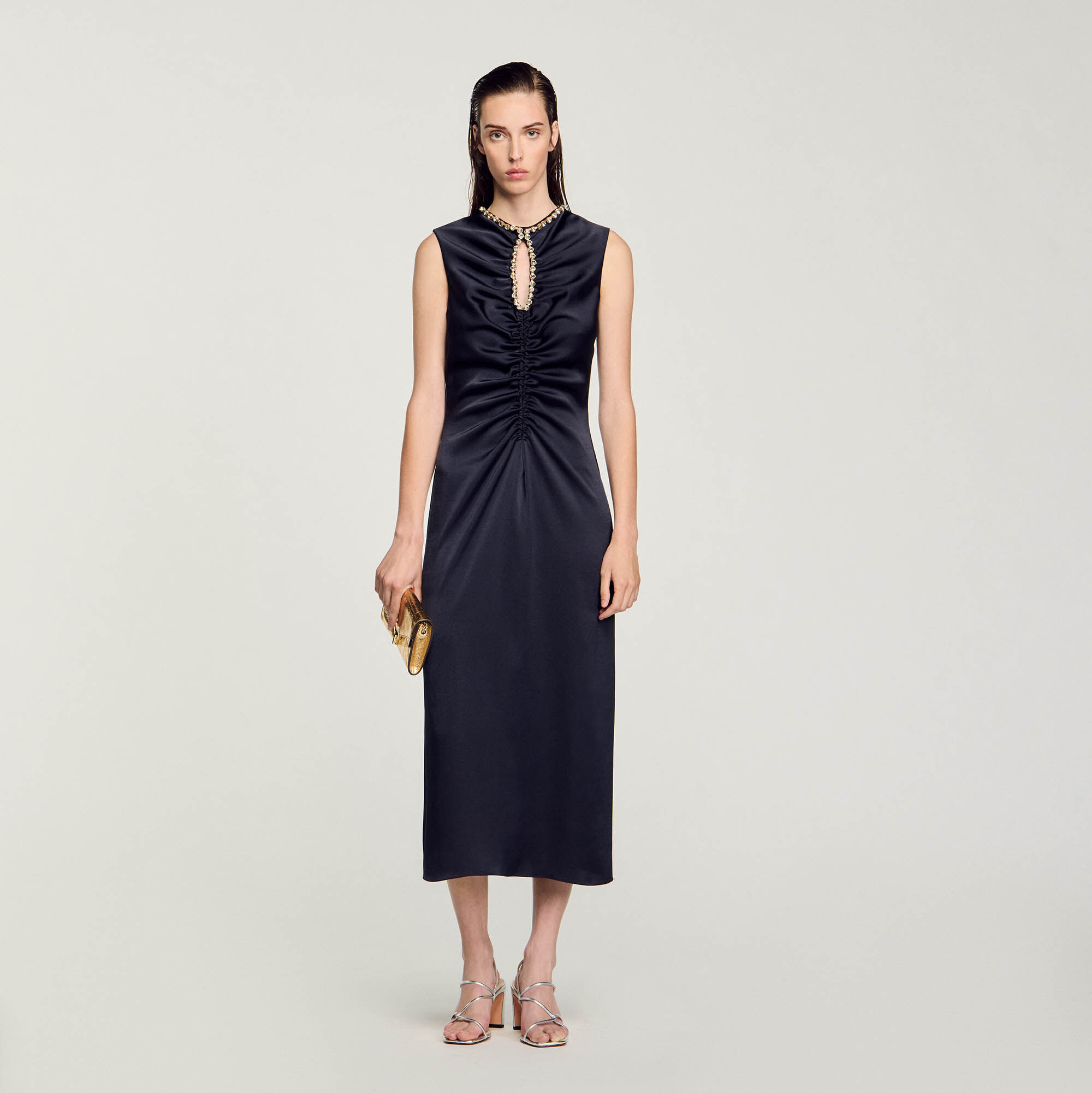 Navy blue rhinestone dress 2025