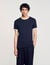 Two-tone patch T-shirt
