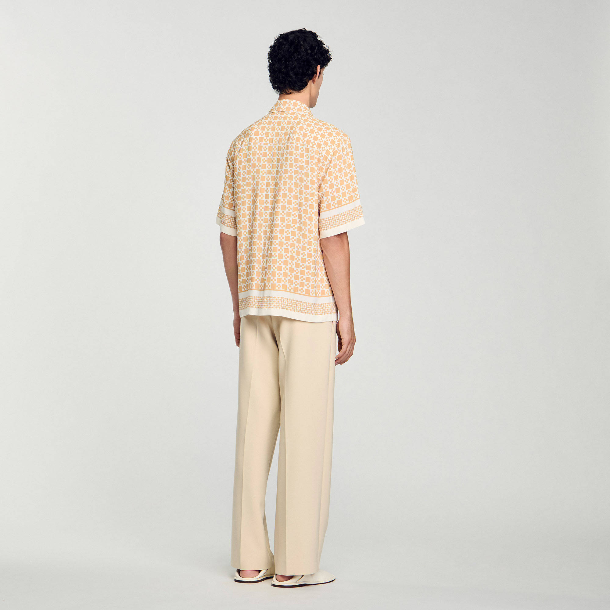 Square Cross motif flowing blouse
