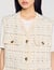 Sleeveless tweed jacket