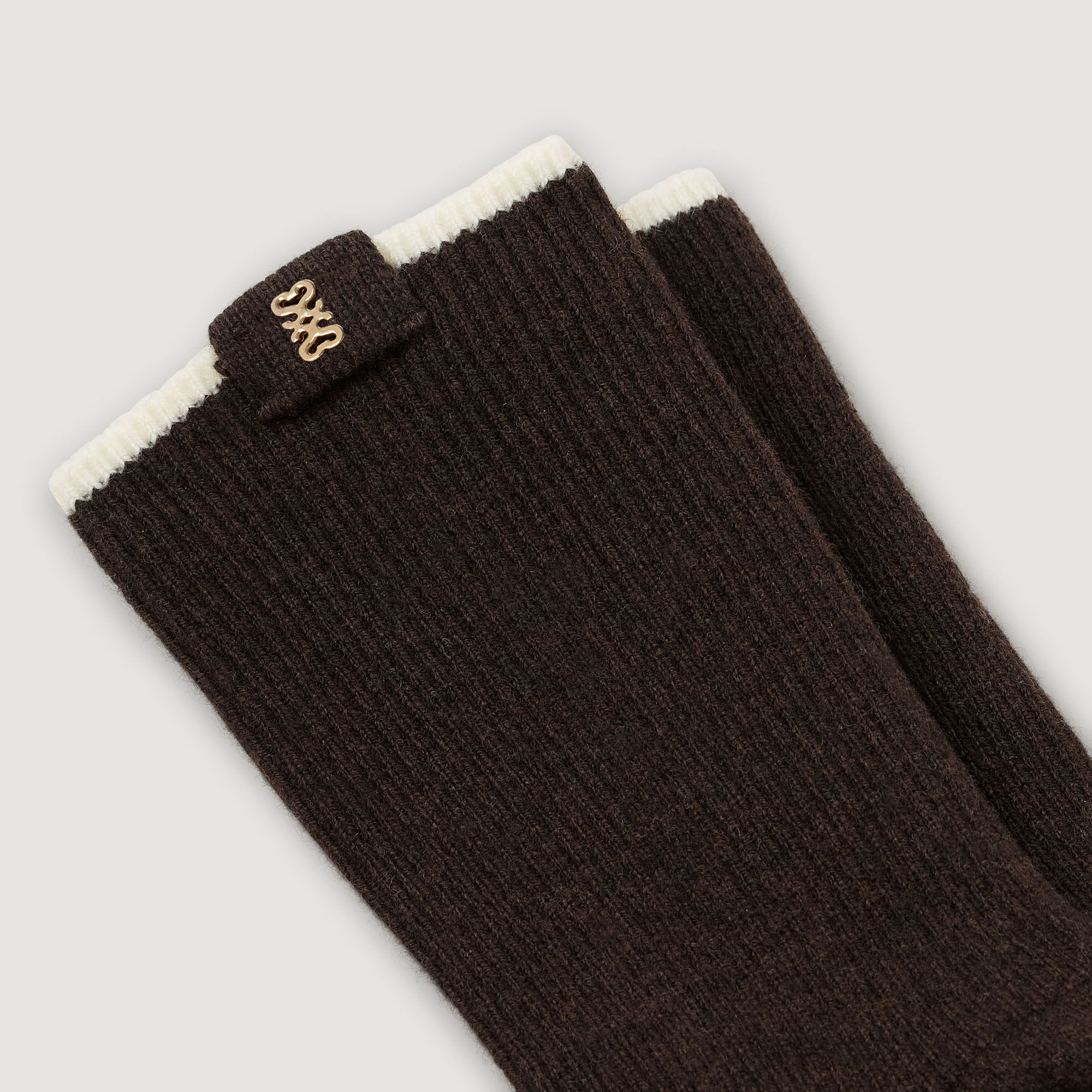 Two-tone knee-high socks