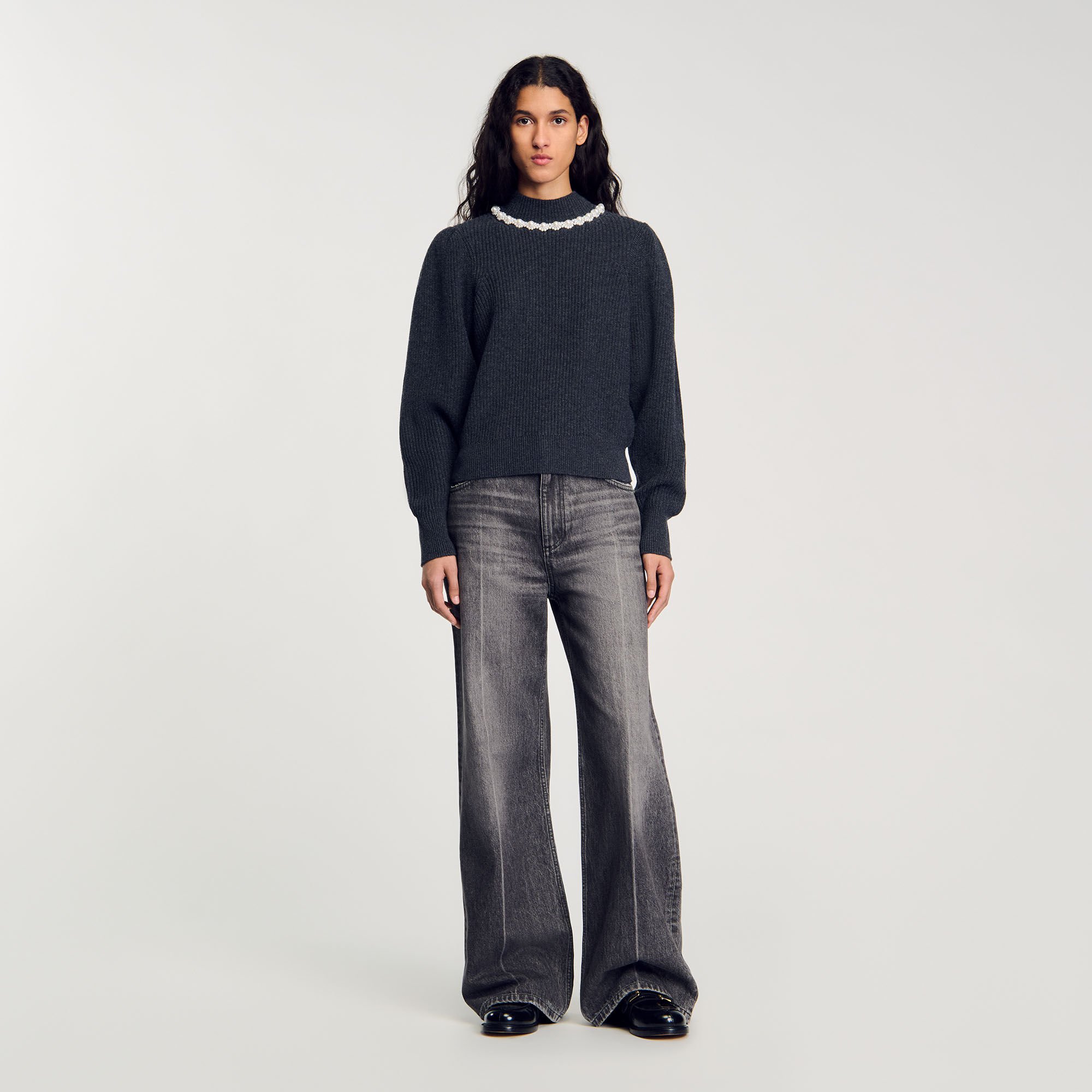 Ribbed wool and cashmere jumper