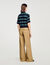 Polo-neck striped sweater
