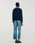 Sweater with denim details
