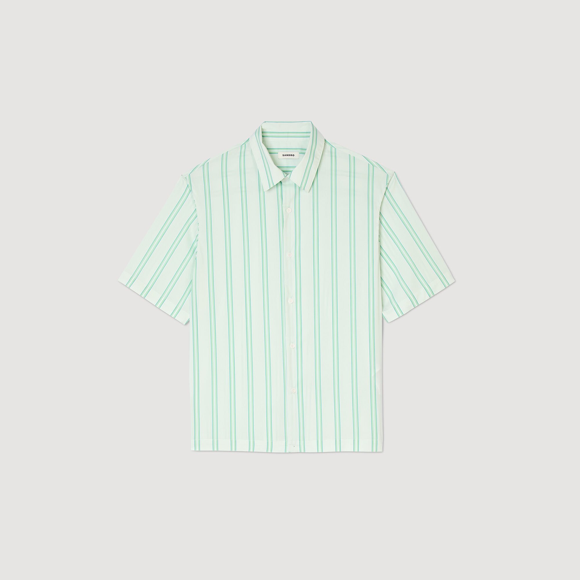 Stripy short-sleeved shirt