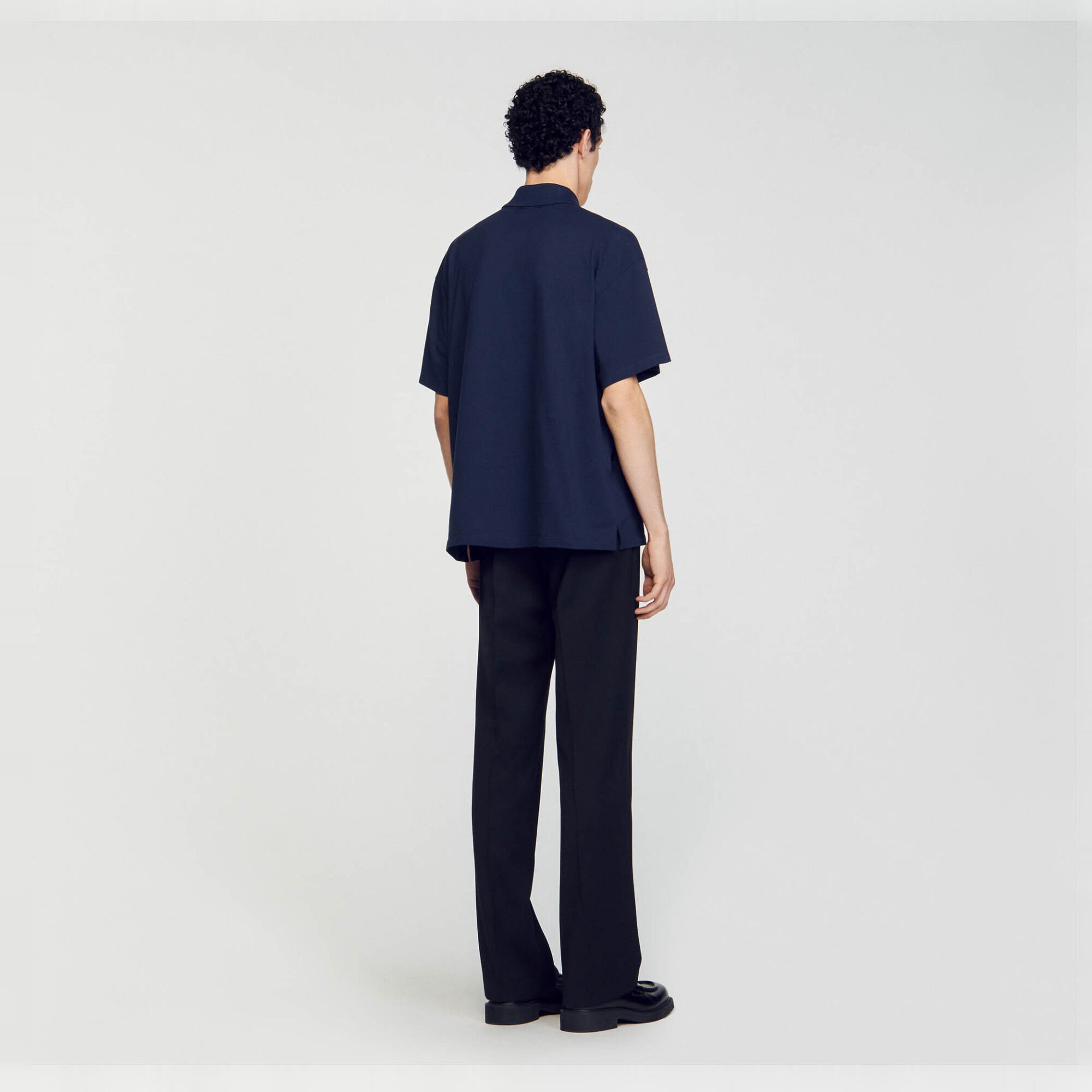 Cotton flower polo shirt