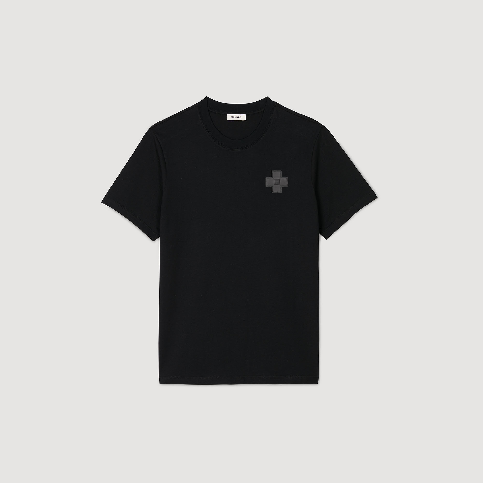 Cross T-shirt black / gray for Men | Sandro Paris