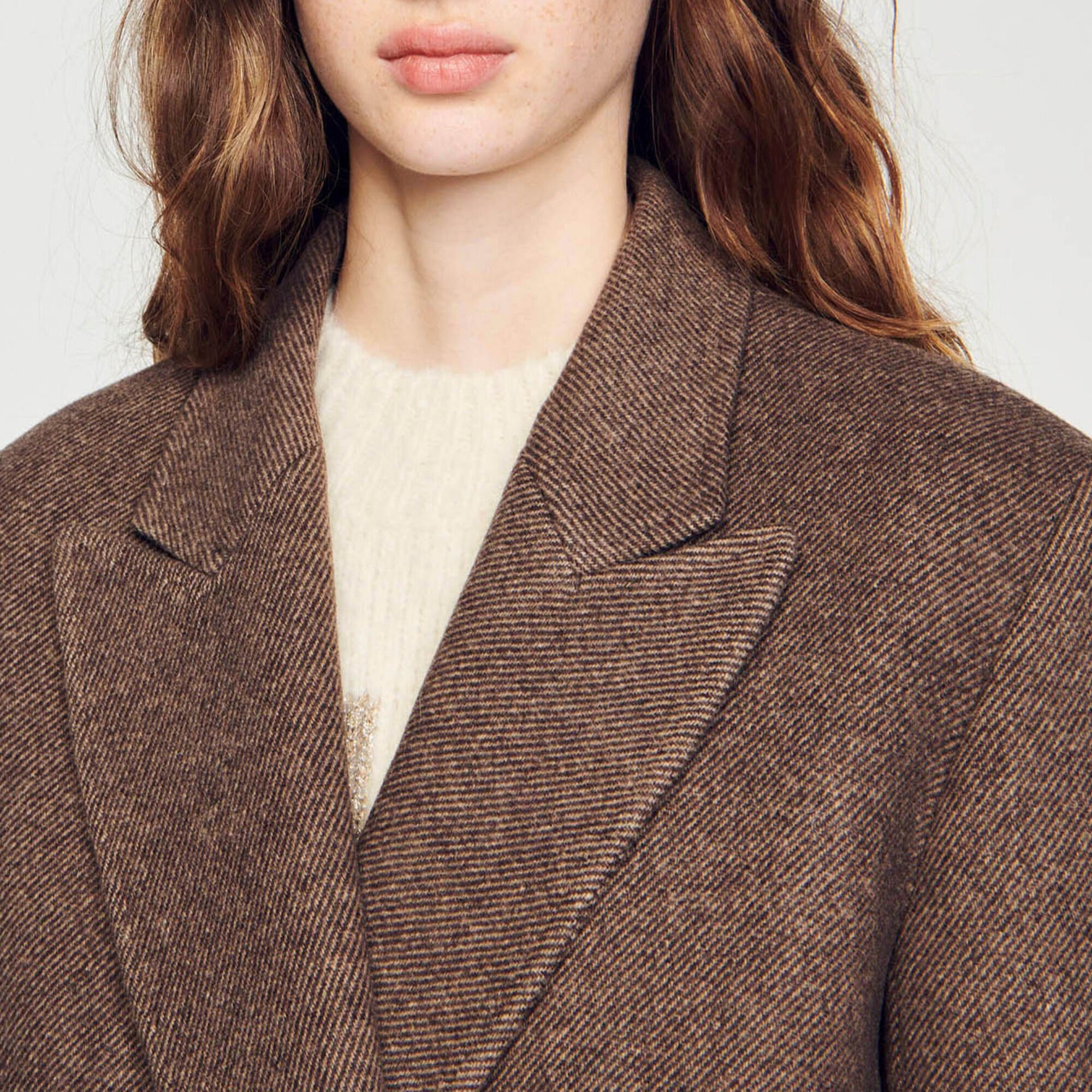 Long-sleeved button coat