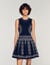Scarf-print knit mini dress