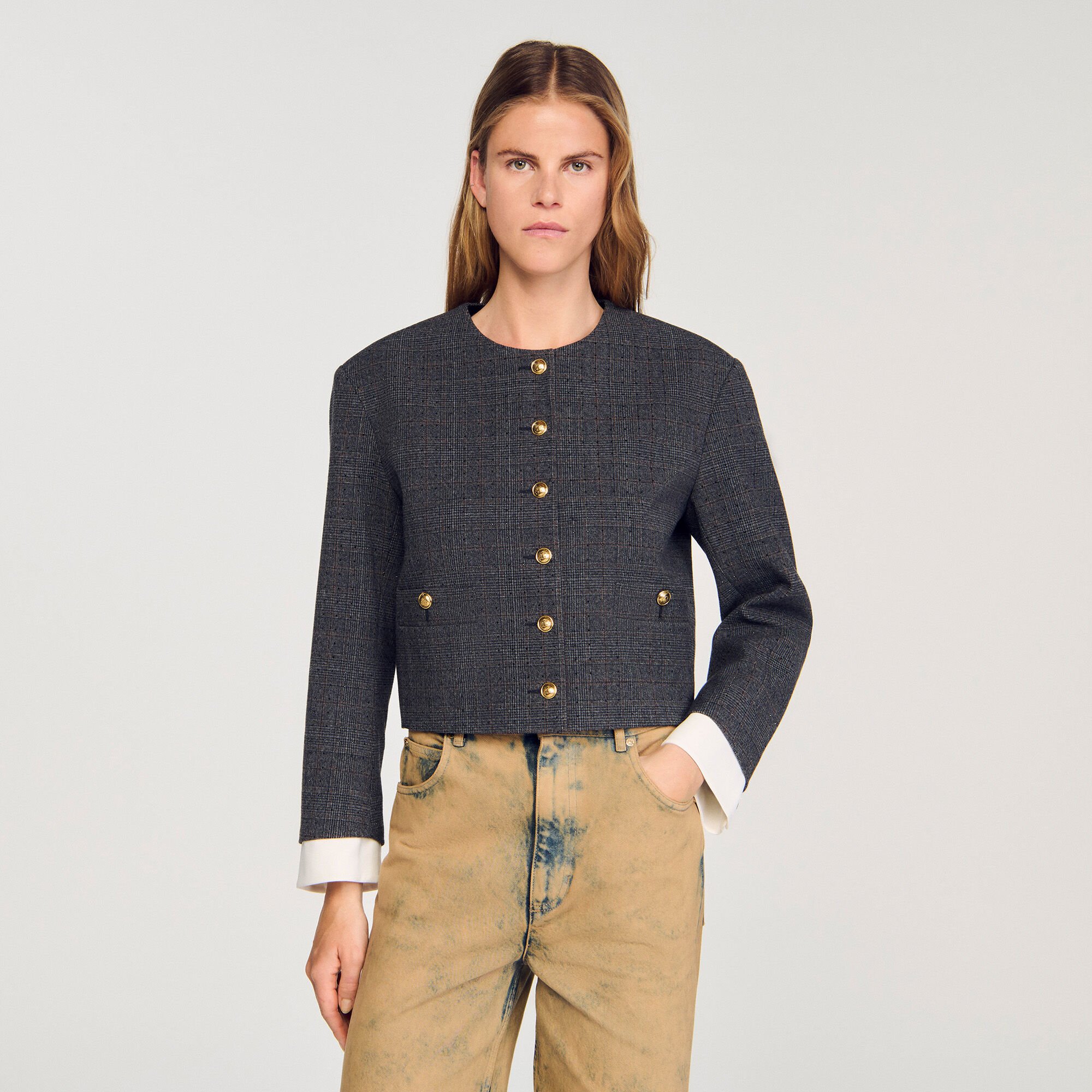 Rhinestone tailored jacket