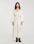 Long satin-effect dress