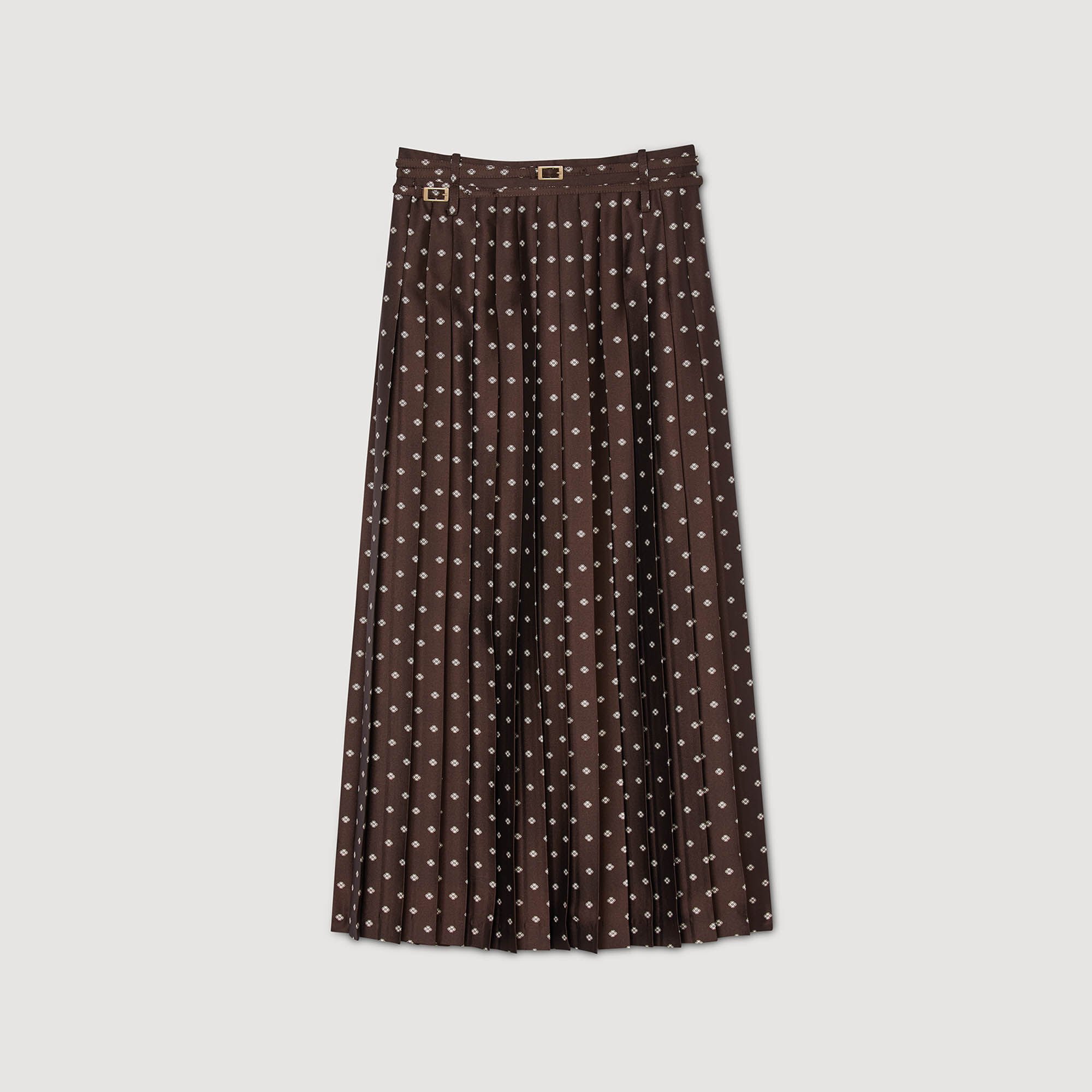 Scarf print midi skirt